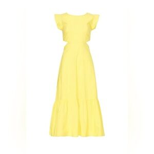 Marissa Webb- Yellow Cutout Midi Dress. Size 8
